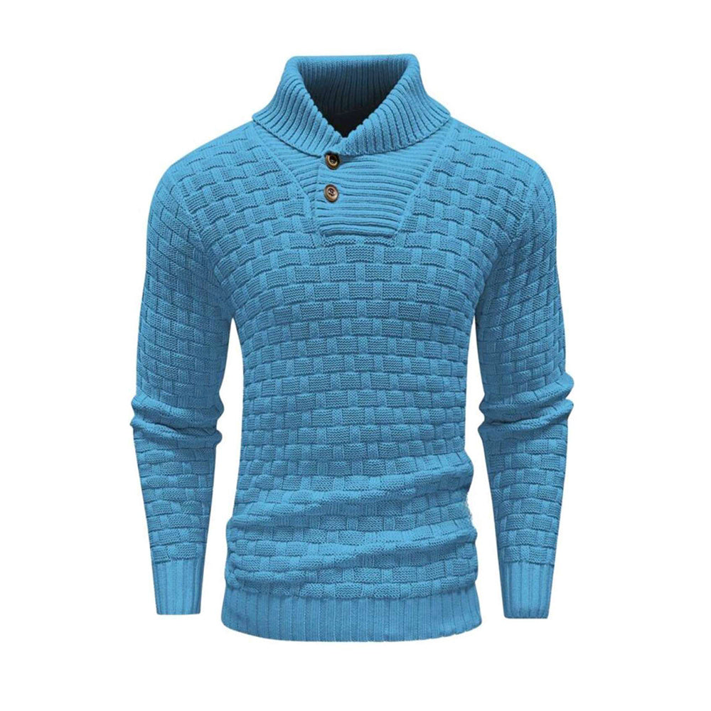 Francis – Slim Fit Men's Turtleneck Sweater with Button Design