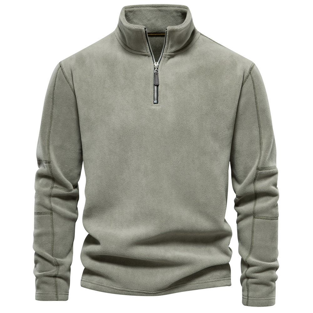 Jay – Fleece Stand Collar Zip Sweatshirt