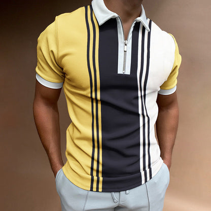 Callum – Casual Men's T-Shirt with Striped Pattern