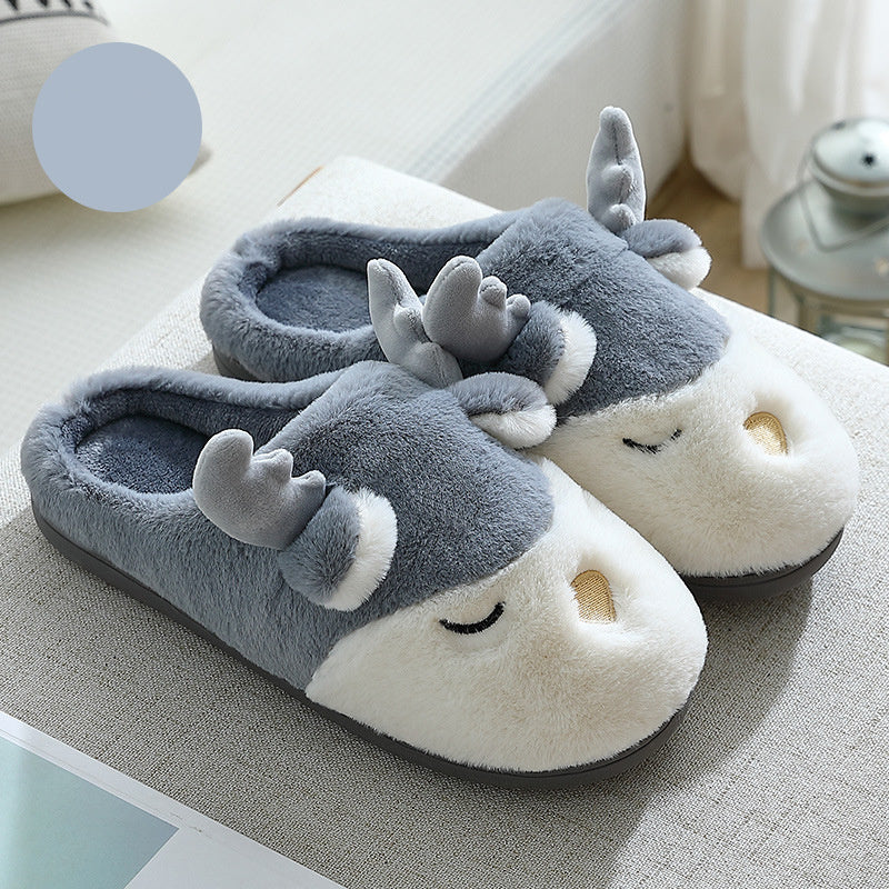 Harriet – Winter Moose Plush Slippers