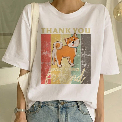 Danielle – Trendy Shiba Inu Crew Neck T-Shirt