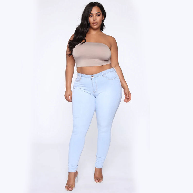 Natasha – High-Stretch Oversized Denim Pencil Pants