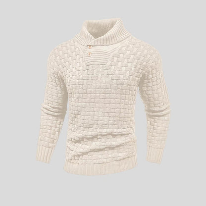 Francis – Slim Fit Men's Turtleneck Sweater with Button Design