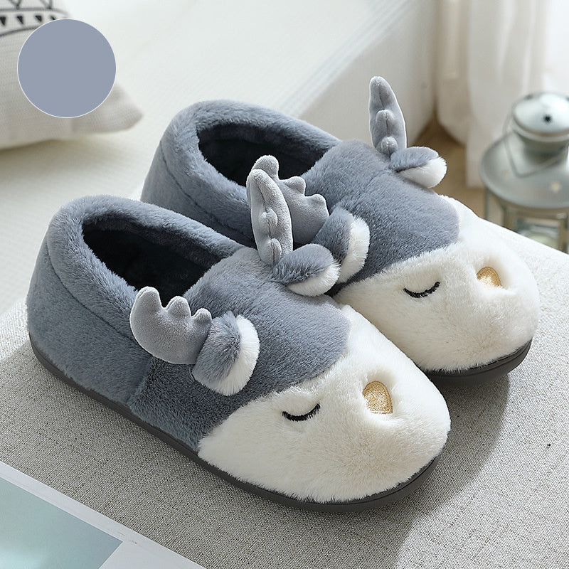 Harriet – Winter Moose Plush Slippers