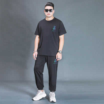 Micheal – Oversized T-Shirt and Pants Two-Piece Casual Sports Set