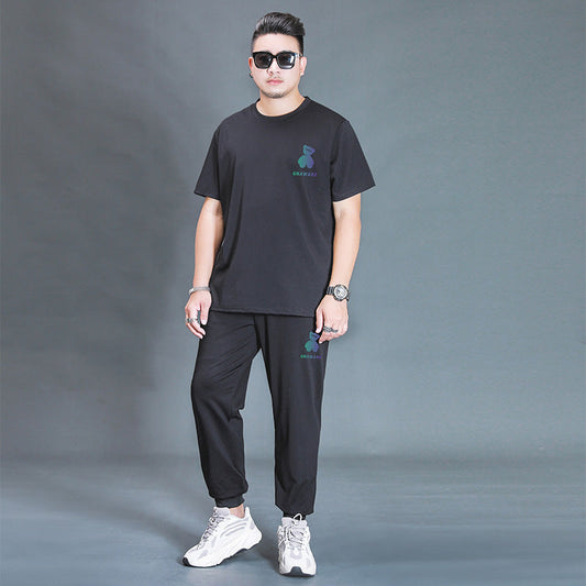 Micheal – Oversized T-Shirt and Pants Two-Piece Casual Sports Set