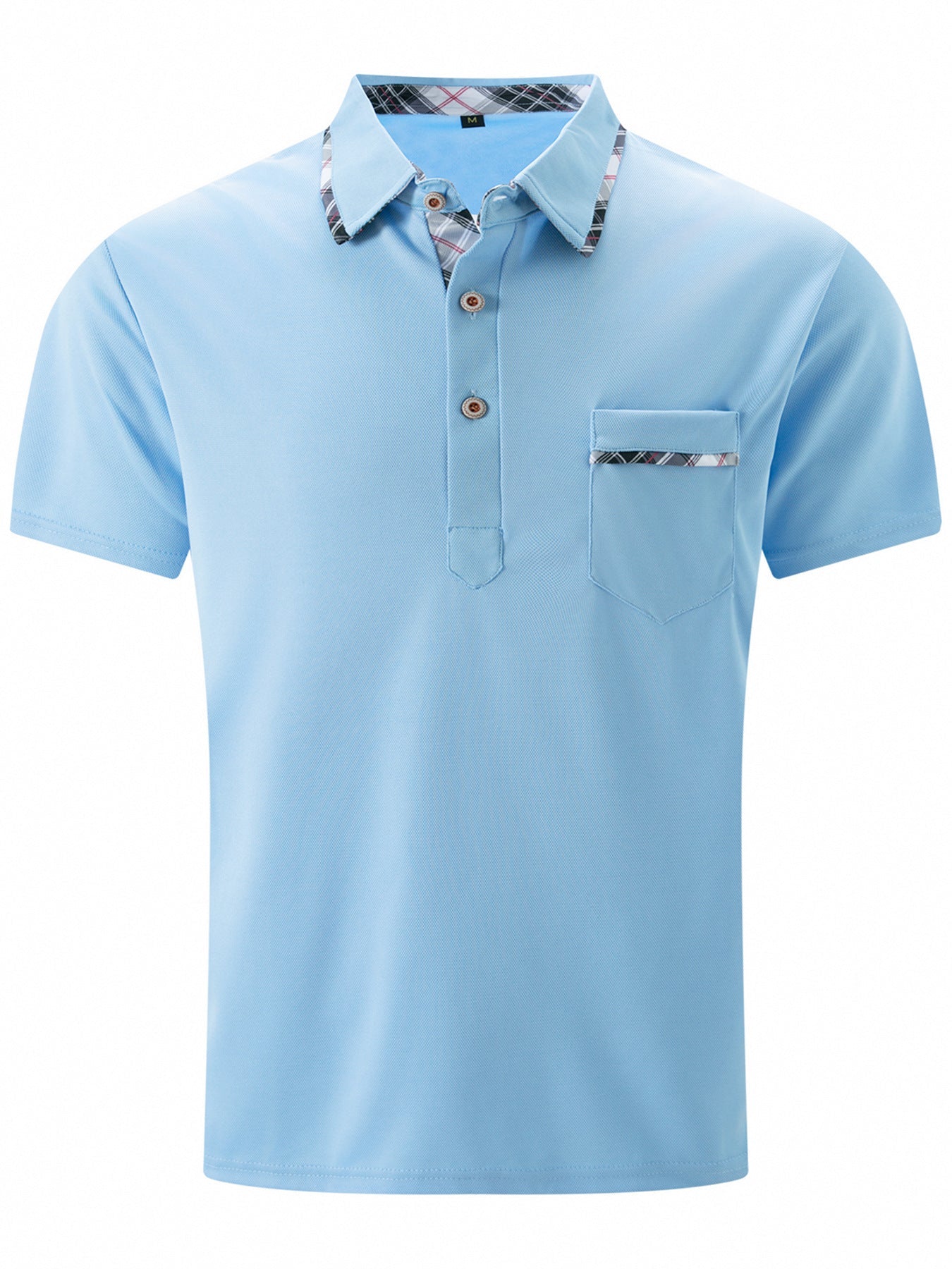 Alex – Asymmetrical Men's Polo Shirt with Dot Pattern