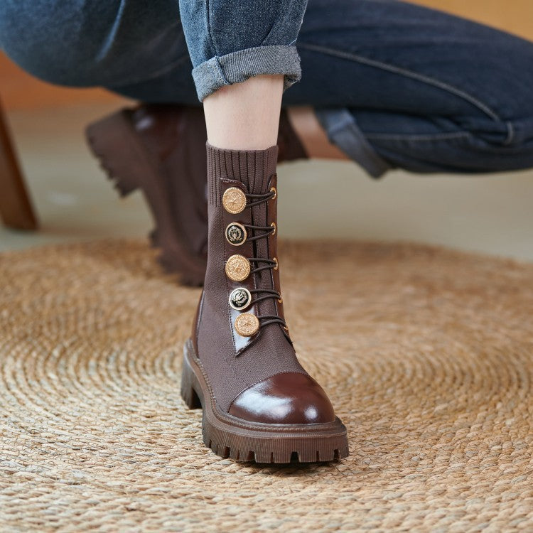 Amy – Thick-Soled Martin Boots for Women in Brown