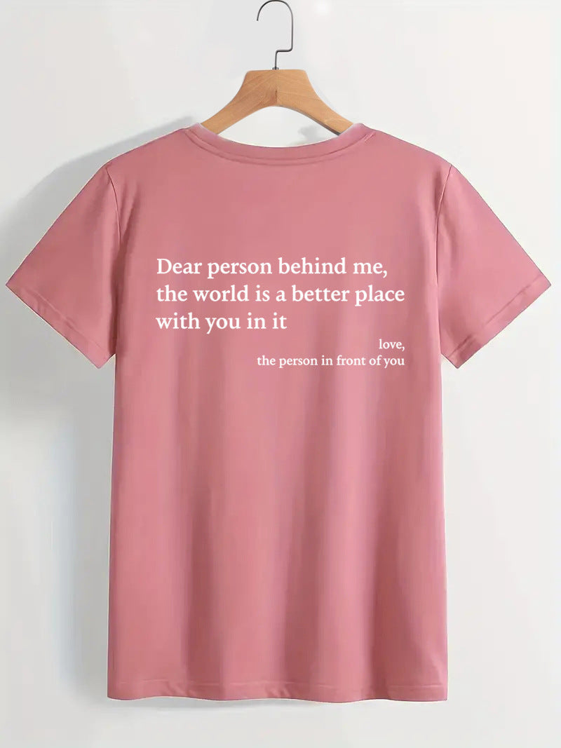 Adele – Women's T-Shirt with Crew Neck and Slogan Print