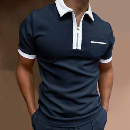 Simon – Fashionable Men's Polo Shirt with Lapel Collar and Slim Fit