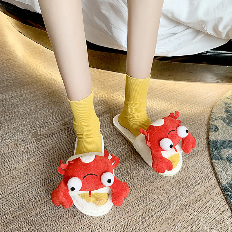 Alice – Fashionable Cotton Slippers with Crab Design