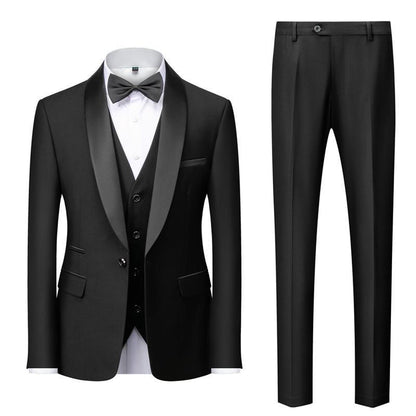 Rhys – Three-Piece Men's Suit with Unique Collar