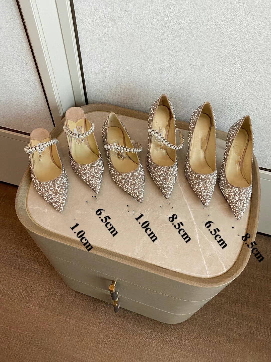 Tracy – Elegant Shoes with Rhinestones and Pearls