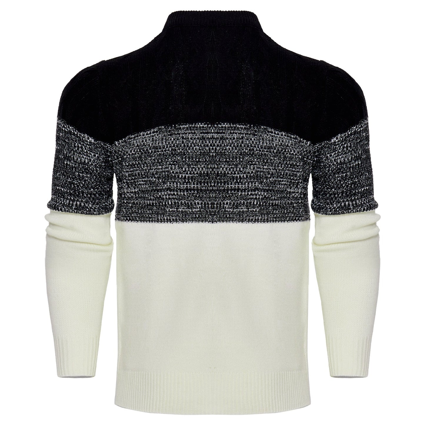 Giles – Casual Color Block Cable Knit Sweater