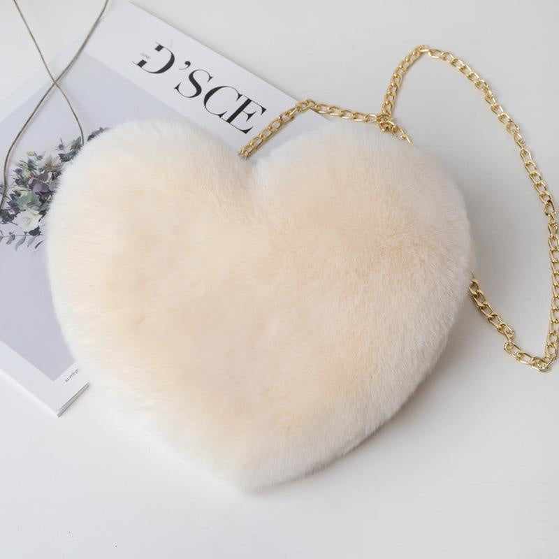 Rebecca – Plush Shoulder Bag with Chain for Valentine's Party