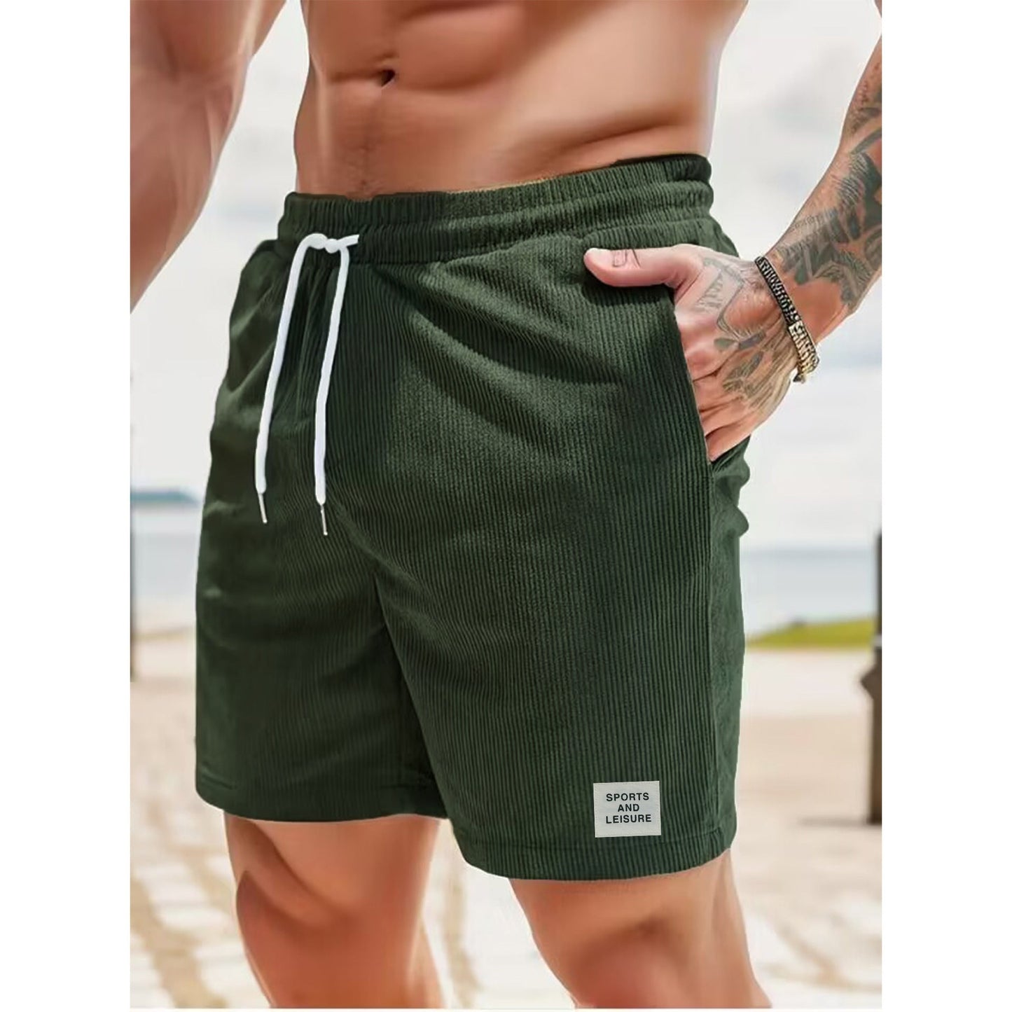 Garry – Corduroy Summer Sports Pants with Drawstring