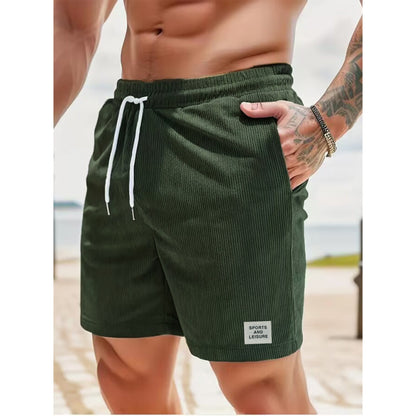 Garry – Corduroy Summer Sports Pants with Drawstring