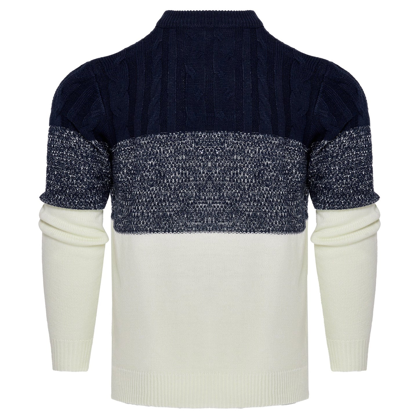 Giles – Casual Color Block Cable Knit Sweater