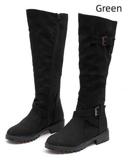 Shirley – Long Modest Boots in Premium Vegan Suede