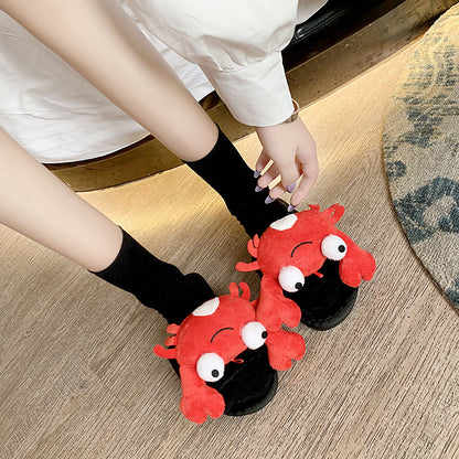 Alice – Fashionable Cotton Slippers with Crab Design