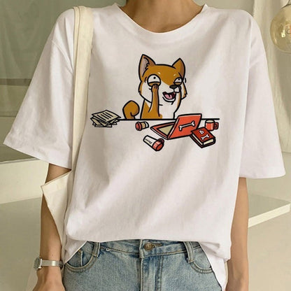 Danielle – Trendy Shiba Inu Crew Neck T-Shirt