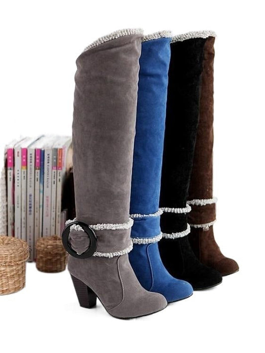 Zoe – High Women's Knee-High Boots with Heel