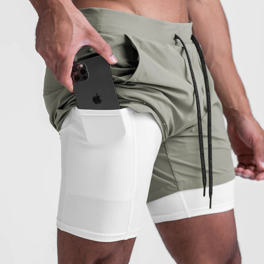 Graham – Sporty Quick-Dry Double-Layer Running Shorts