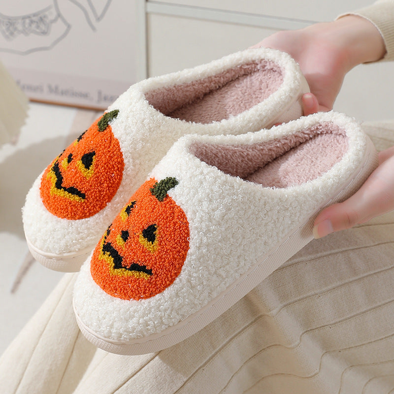 Rachael – Cozy Winter Slippers with Pumpkin Design