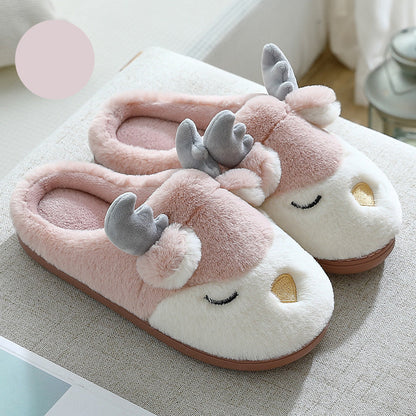 Harriet – Winter Moose Plush Slippers