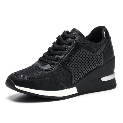 Sarah – Women's Sneakers with Lacing and Elevation