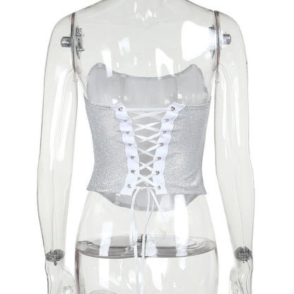 Gillian – Shiny Slimming Corset Tube Top