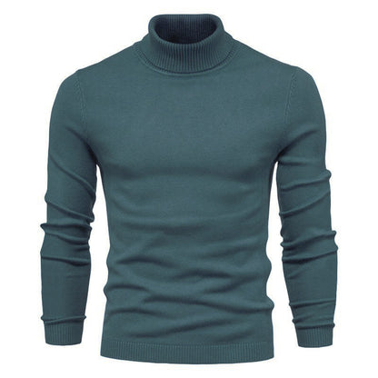 Owen – Slim Fit Sweater with Stand Collar in Solid Design