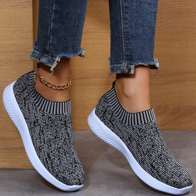 Malcolm – Striped Knit Sock Sneakers for Men