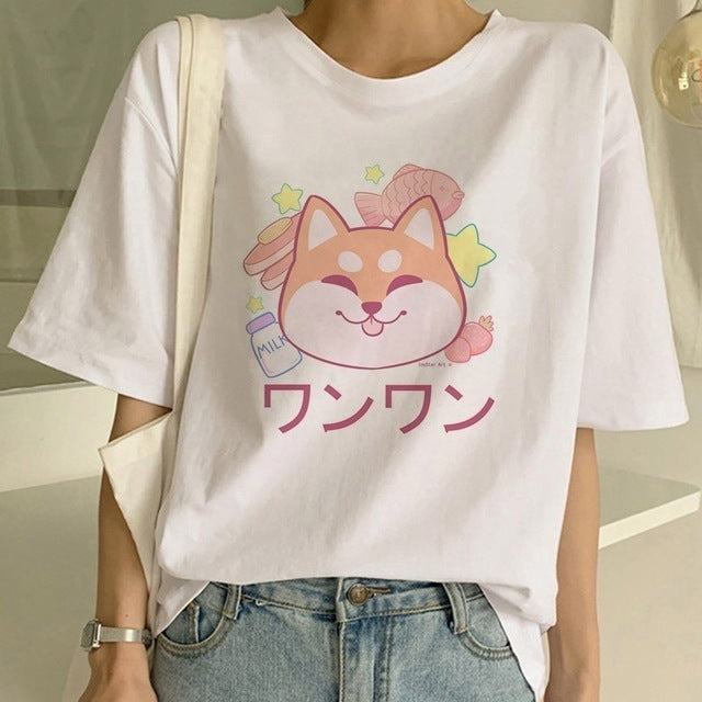 Danielle – Trendy Shiba Inu Crew Neck T-Shirt