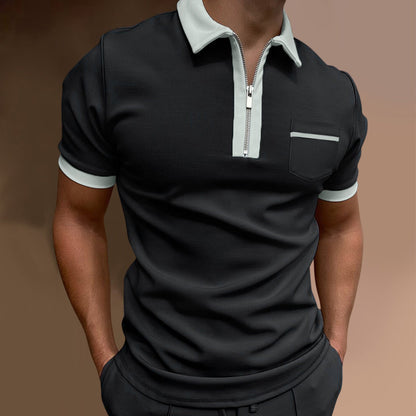 Simon – Fashionable Men's Polo Shirt with Lapel Collar and Slim Fit