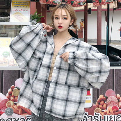 Tara – Oversized Plaid Shirt for Women