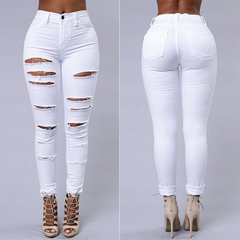 Joan – High-Waisted Distressed Jeans