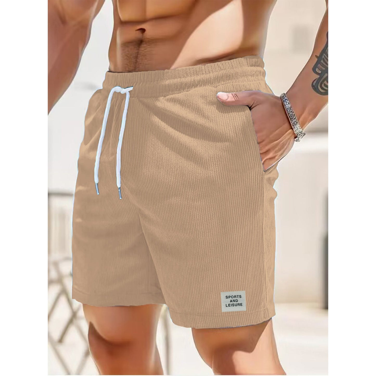 Garry – Corduroy Summer Sports Pants with Drawstring