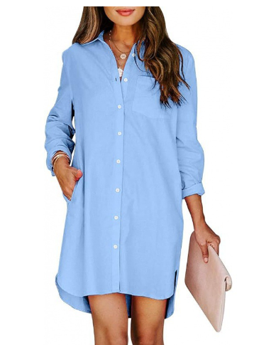 Lynda – Classic Women's Denim Shirt Dress